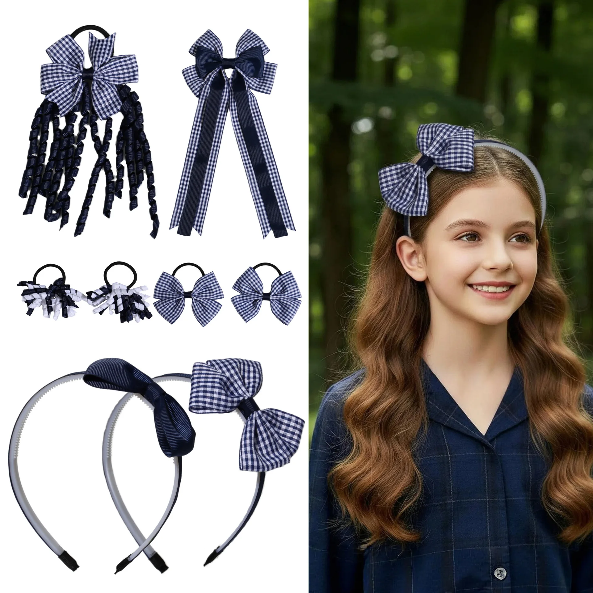 Chic British Style Children's Duckbill Hair Clips - Grid Series Hair Accessories, New Arrival