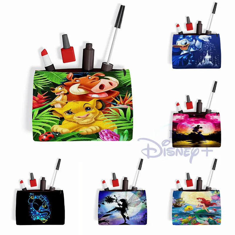 

Disney Cartoon Figure Cosmetic Bag Children Candy Coin Storage Clutches Lady Feast Lavatory Makeup Bags Student Pencil Case