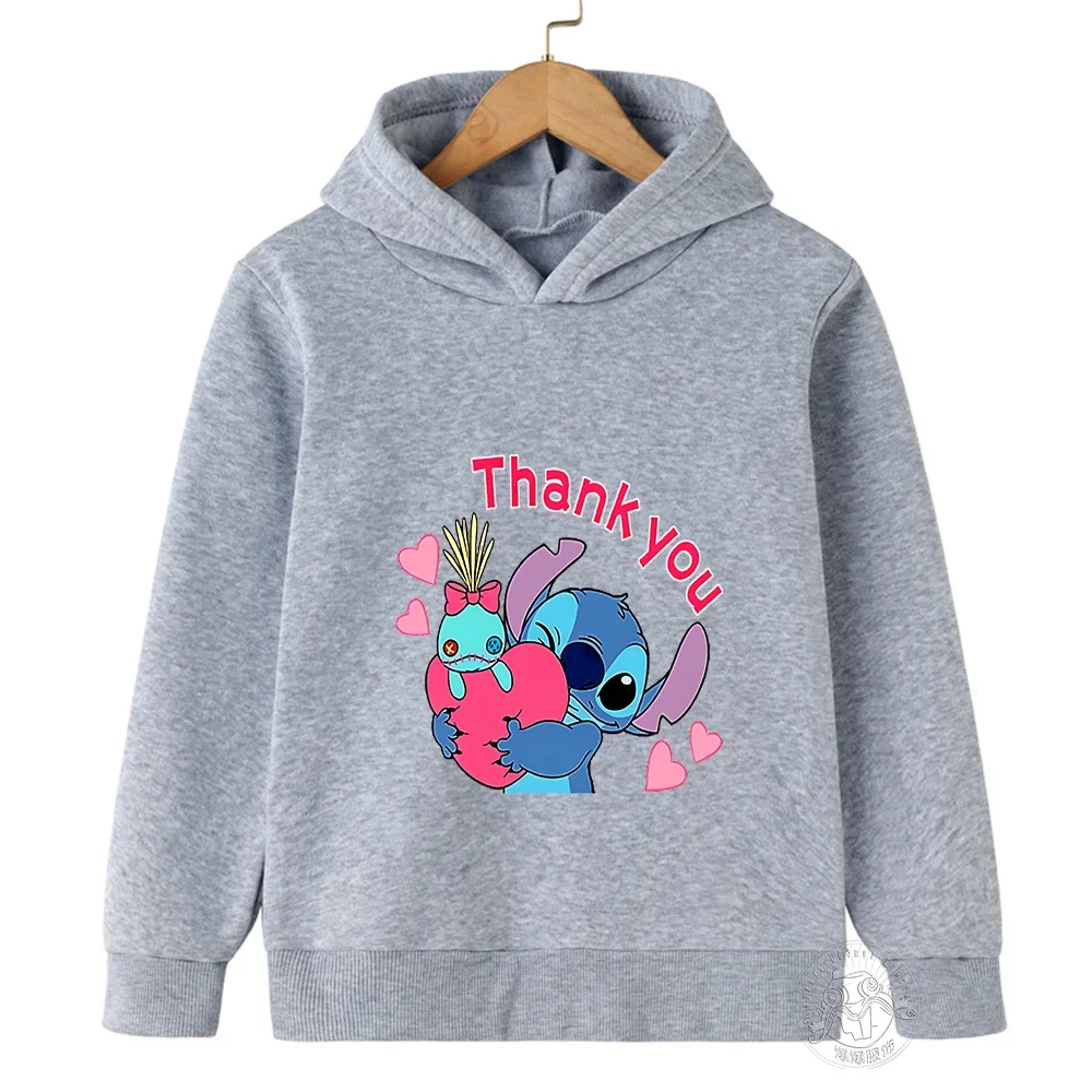 thumbnail image 1 of Sudadera con capucha para niños y niñas, moda urbana de Disney Stitch, primavera y otoño, sudadera deportiva para niños, sudadera con capucha para exteriores para niños, 1 of 5