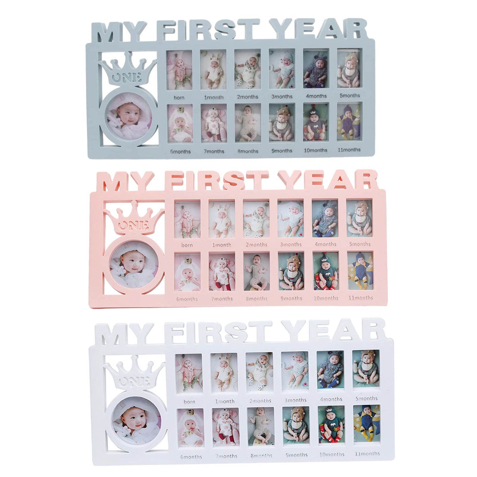 

MyFirst Year Baby Keepsake Frame 0-12 Months Pictures Photo Frame Souvenirs Infant Baby Growing Memory Gift Frame Dropshipping