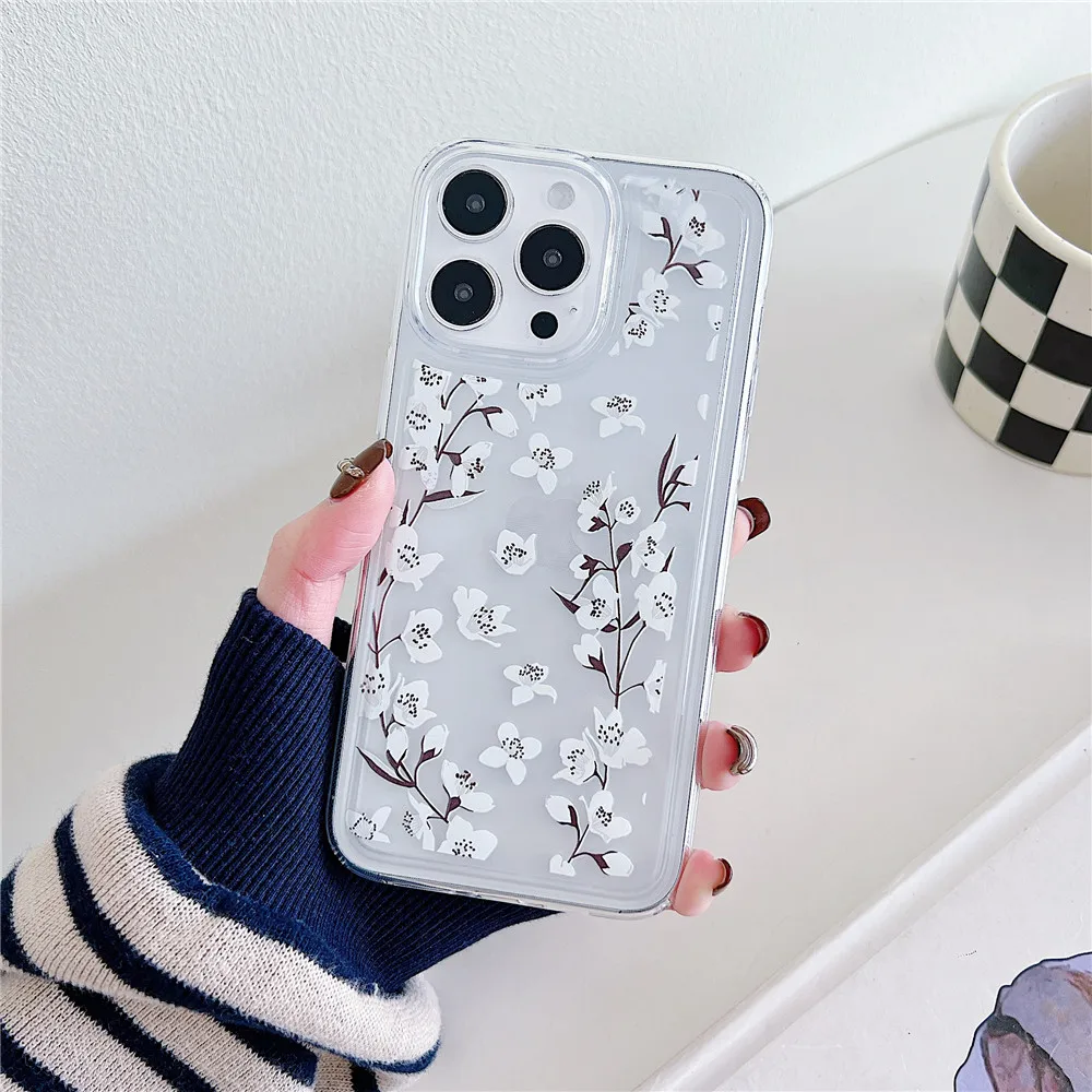 Flower Phone Case Soft Silicone Shockproof Cover For Iphone_voghion.com