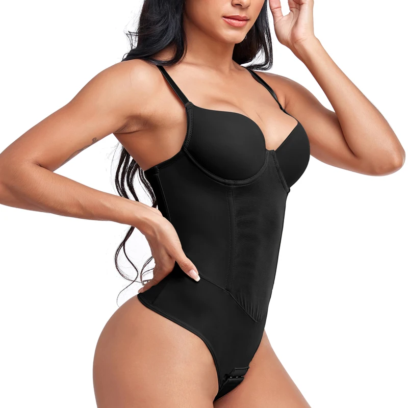 Women's Shapewear 2 in 1 Full Body Shaper with built-in Bra Waist Cincher and Tummy Control Slimming  Seamless Bodysuit Corset