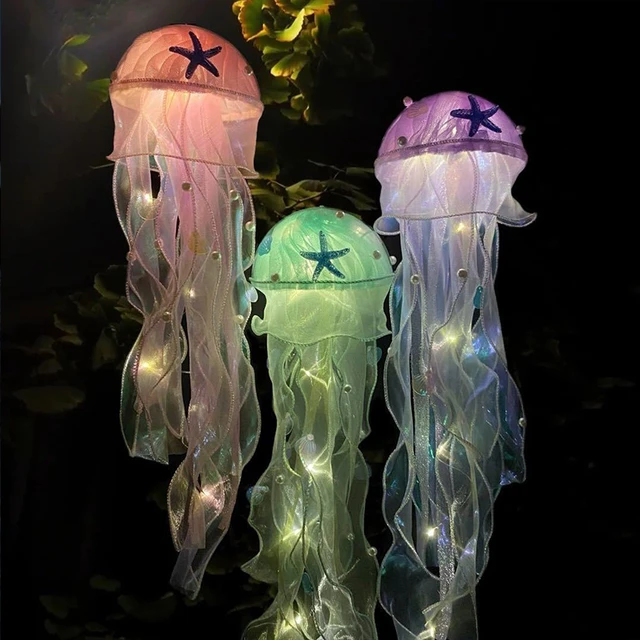 Portable Jellyfish Lamp Girl Room Atmosphere Decoration Bedroom Hanging  Night lantern Birthday Gifts Home Party Decor - AliExpress