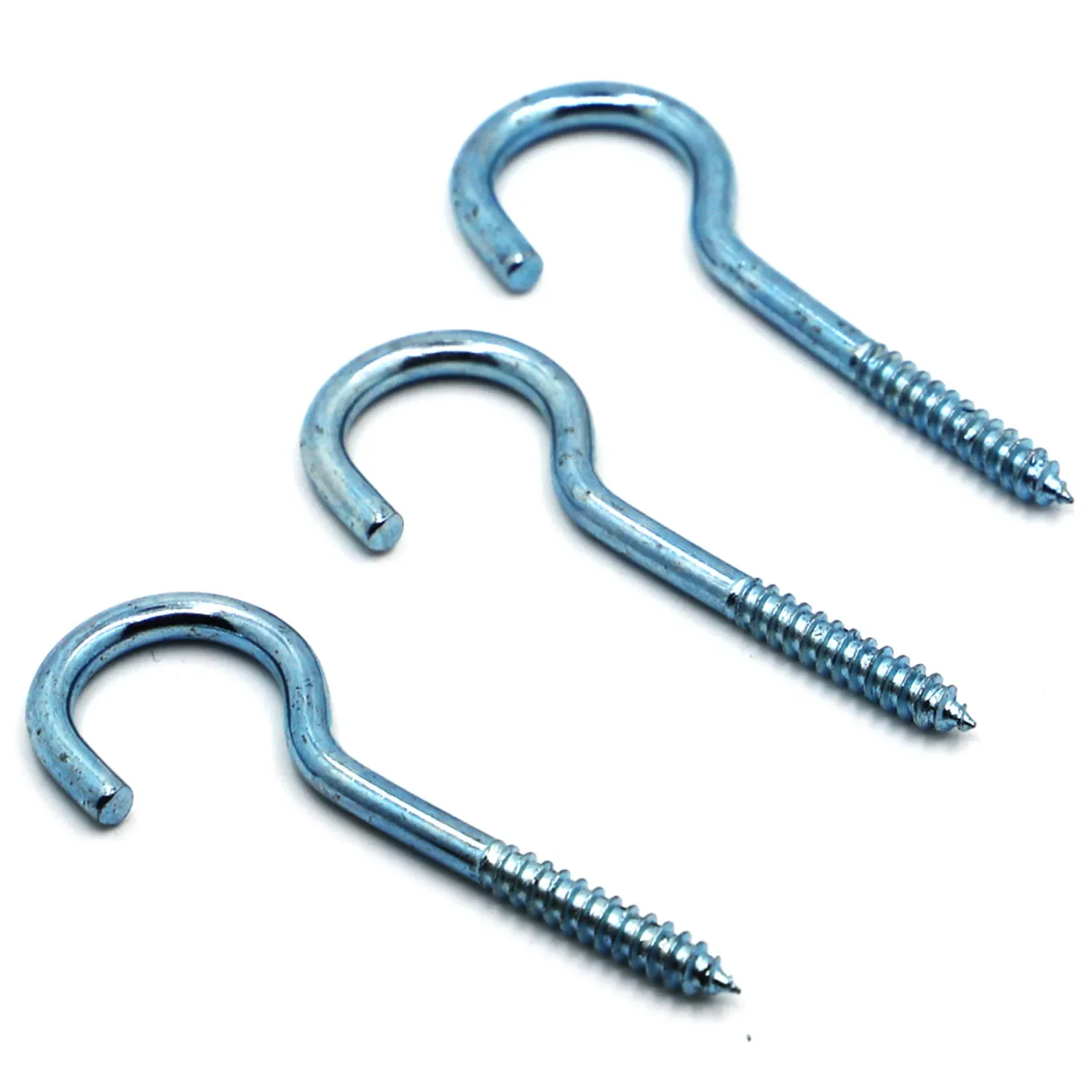 1# 2# 3# 4# 5# 6# 8# 10# 12# 14# Blue Zinc Light Hook Ring Question Mark Hooks Sheep Eye Hook Screws Self-tapping Screw Hooking