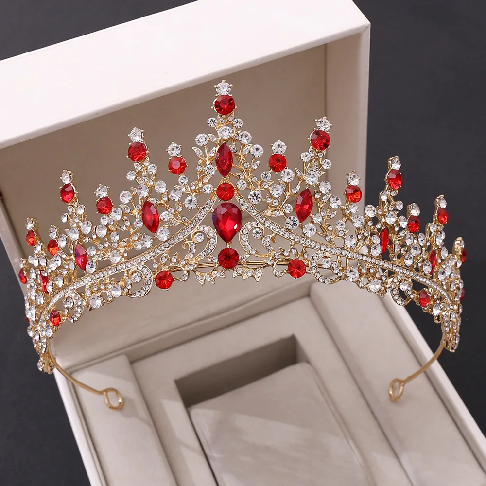 Trendy Wedding Luxury Hair Accessory Crystal Rhinestone Crown Tiaras Headband Bride Headdress Wedding Hair Jewelry Headpeice Hot