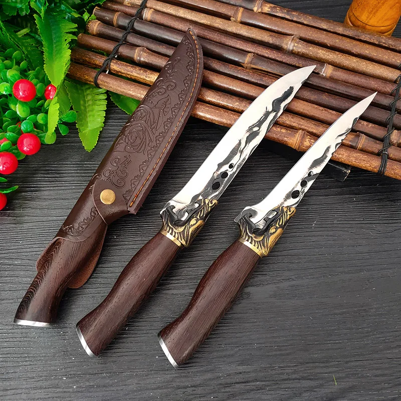 Kitchen Knives Camping Hunting Fishing Knife Cleaver Meat Beef Vegetable  Butcher Boning Knife Outdoor Survival Knife Wood Handle - AliExpress