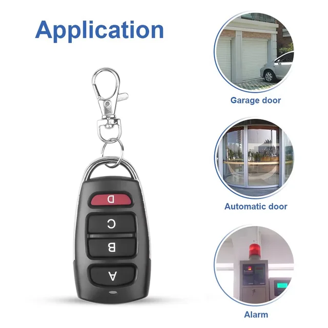 HomeFish 2Type RF Remote Control Key 433MHz Transmitter Code Learning Cloning Duplicate Copy for Electric Garage Door Opener Car