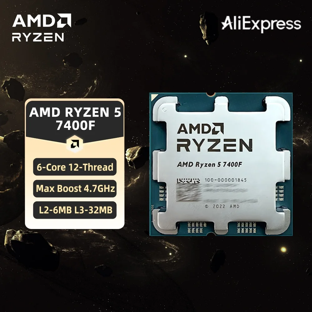 AMD Ryzen 5 7400F CPU 本体 AMD Ryzen 5 7400F AM5 Processor CPU Without Integrated GPU