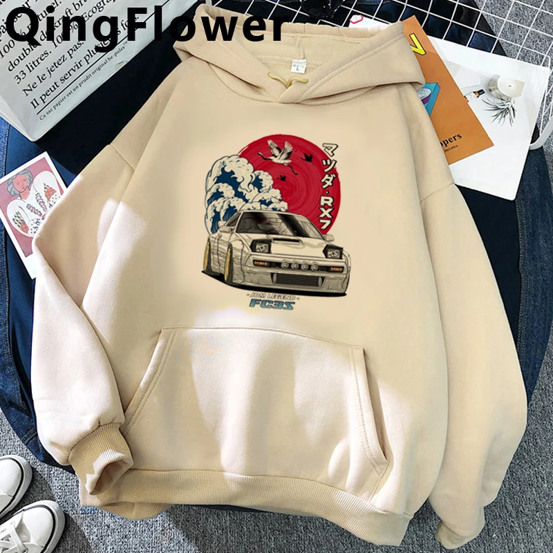 initial d hoodies male vintage Korea male sweatshirts pullover anime 2022