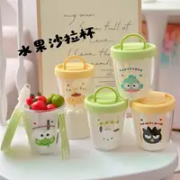 Kuromi – tasse à salade de fruits, dessin animé, mélodie mignonne, conservateur de Drainage à Double couche, magnifiquement créatif, tasse à fruits de pique-nique Portable 3