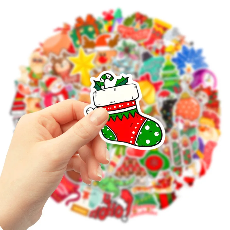 50PCS Christmas New Anime Paper Graffiti Sticker Waterproof Sticker Skateboard Sticker 2