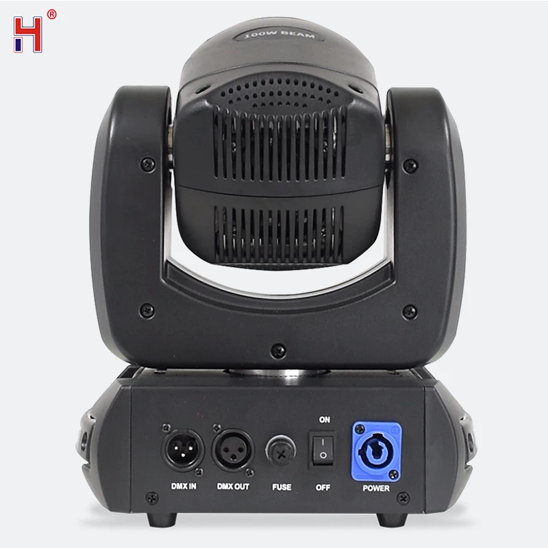 움직이는 헤드 LED 100W 빔 DMX 조명, 7 색 8 고보 회전 프리즘 효과 사운드 도착, DJ 파티 클럽 이벤트