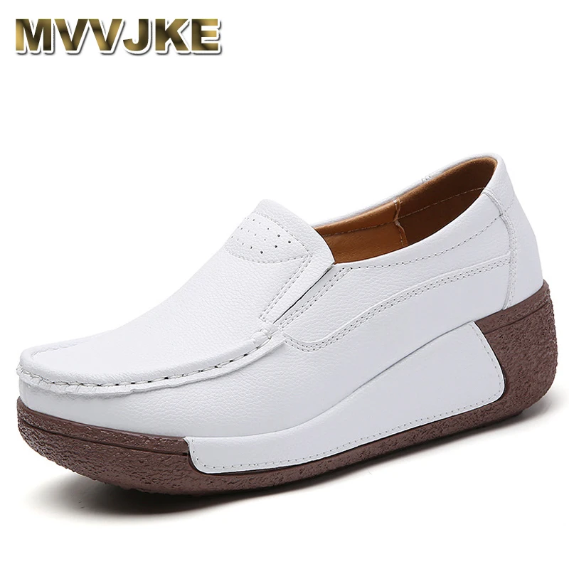 

New Women Flats Comfortable Loafers Shoes Woman Breathable Leather Sneakers Women Fashion Black Soft Casual Shoes Female