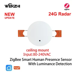 Advanced Smart Motion Sensor with Luminance and Distance Detection (24G Ceiiling ZigBee)