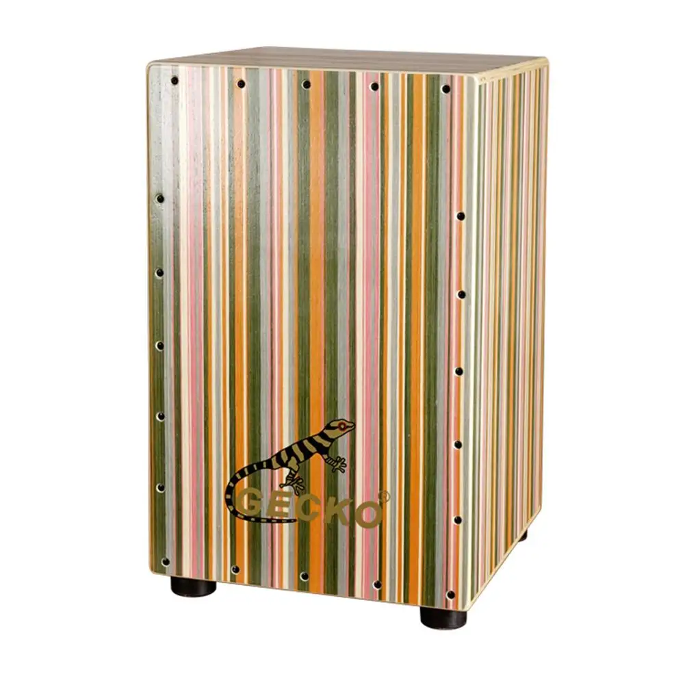 Acoustic Gecko Cajon Drum String Adjustable Portable Travel Wooden Box