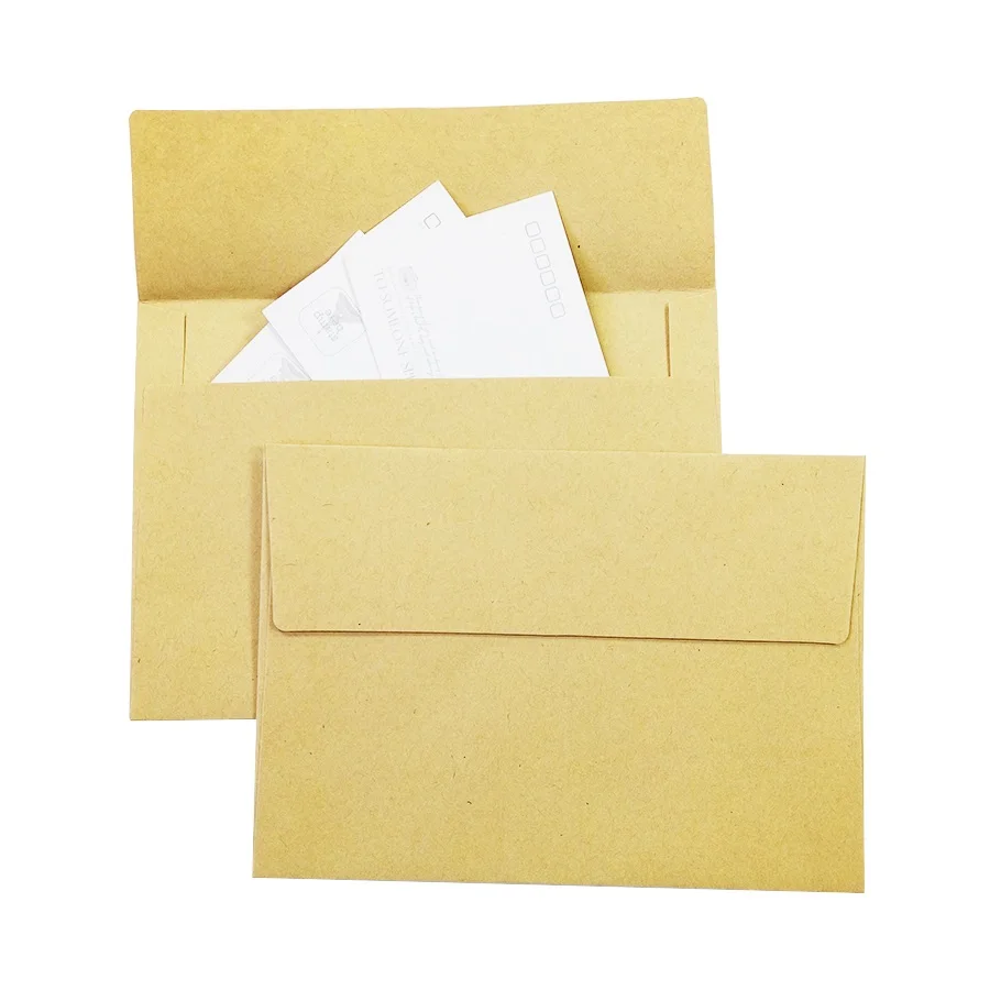 10Pcs Vintage Nature Style Kraft Paper Envelopes DIY Multifunction School And Office Supplier Stationery 160*110MM