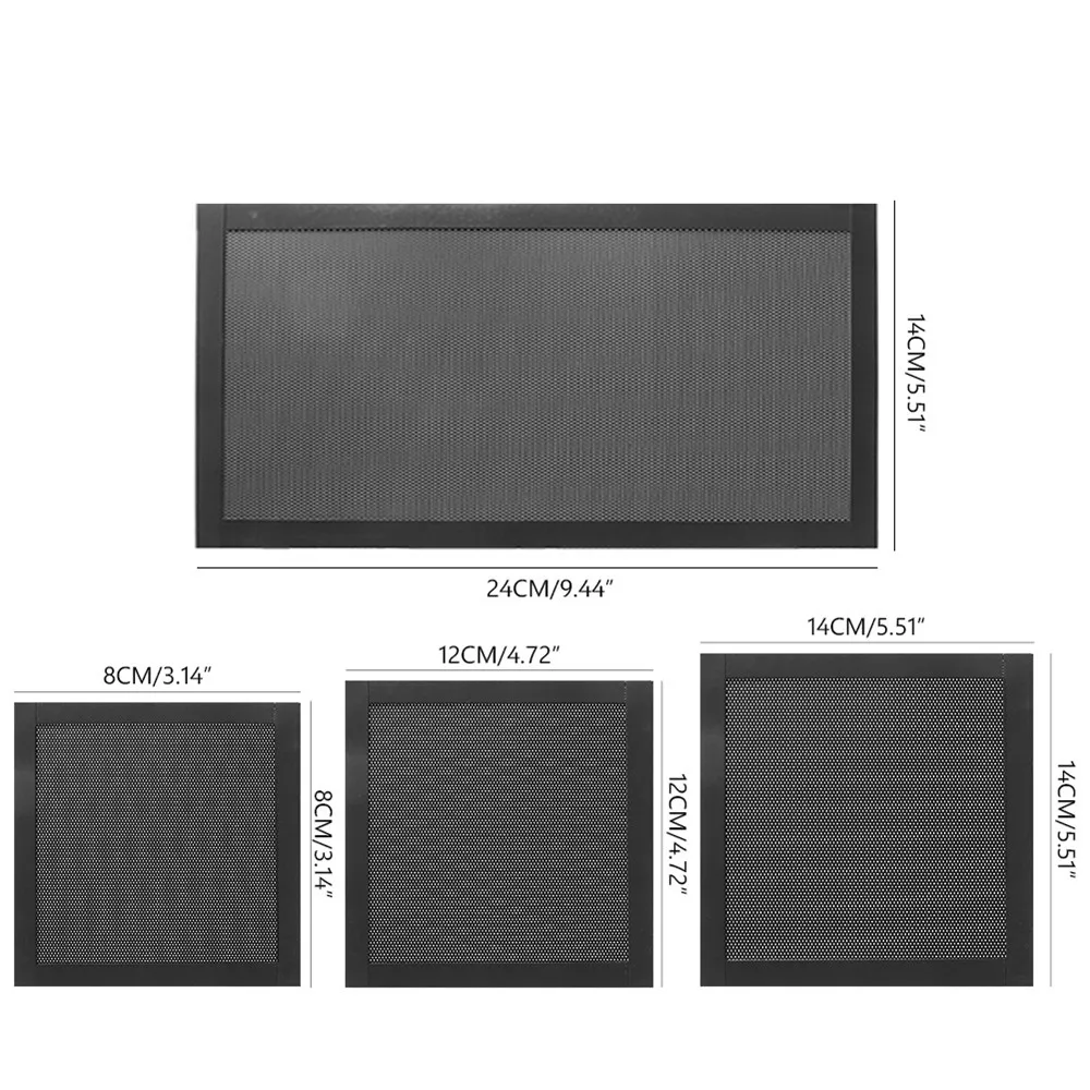 Computer fan guard Magnetic Frame Dust Filter Dustproof Mesh Cover Net Guard with Hole for PC Computer Case Cooling Fan Power Supply