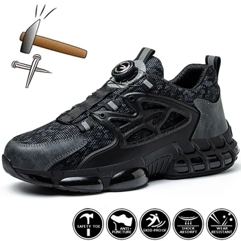 Rotating Button Safety Shoes Men 1