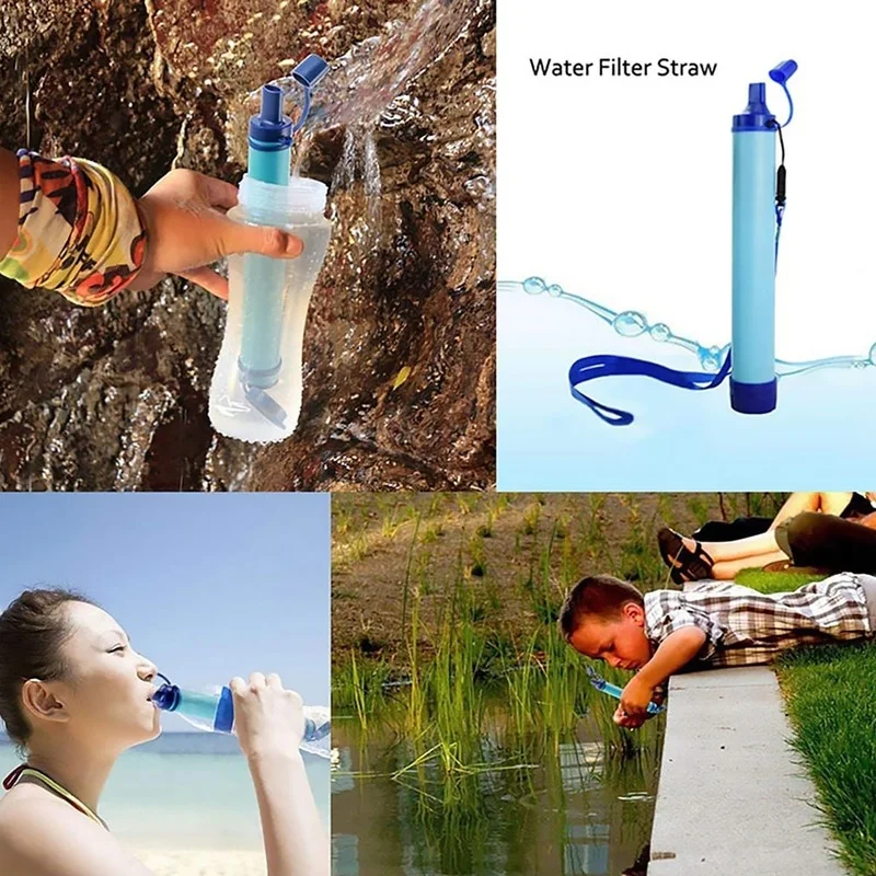 Purificador de agua de supervivencia, filtro de agua de 0,01 micras, Pajita  de emergencia para exteriores, tormenta - AliExpress