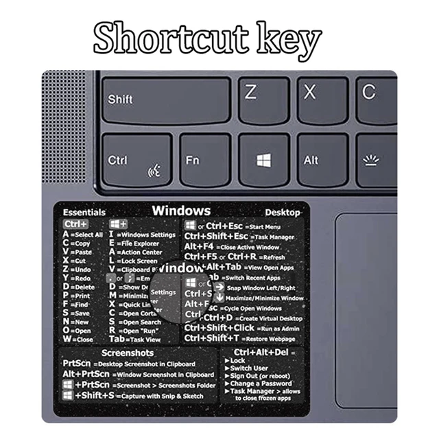 Shortcut Keyboard Sticker: Enhance Your Productivity on Macbook Air Pro Retina Touch bar 11 12 13 14 15 16 inch