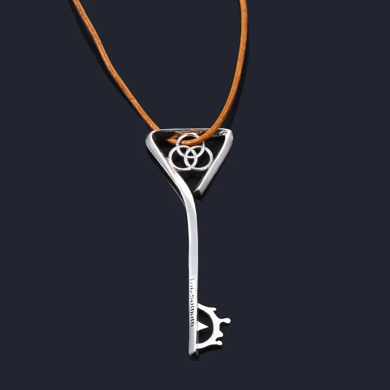 Game Cthulhu Necklace Cartoon Key Pendant Alloy Cosplay Props Rope Necklaces Yog-Sothoth Key Metal Jewery Accessories