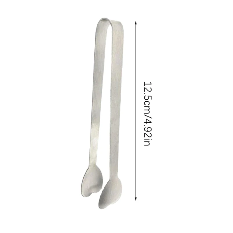 Stainless Steel Mini Food Clips for Sugar Cubes Ice Cube Tweezers Cute Baking Pastry Cake Decoration Candy Dessert Clips