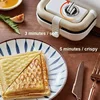 Electric sandwich breakfast machine household timer toaster double plate multi-function toaster waffle pancake machine 220V 5