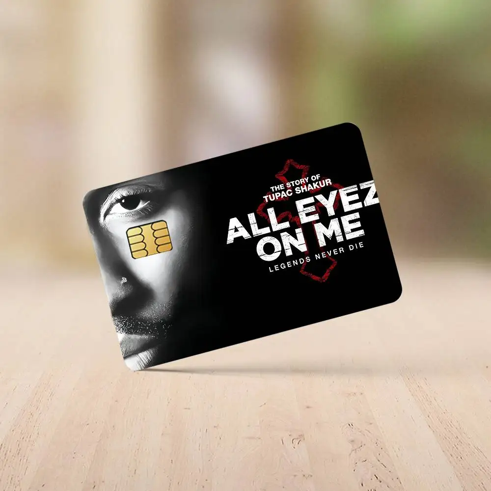 Sänger Tupac Shakur Kreditkarte Aufkleber Haut für Bank Bus Metro 4PCS Cover Film Geschenk – Detail 6