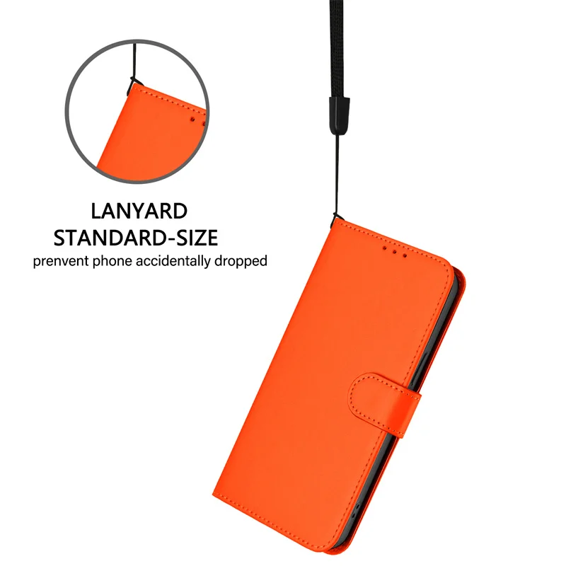 Dopamine Color Flip Stand Wallet Phone Case - Enhanced Protection and Style