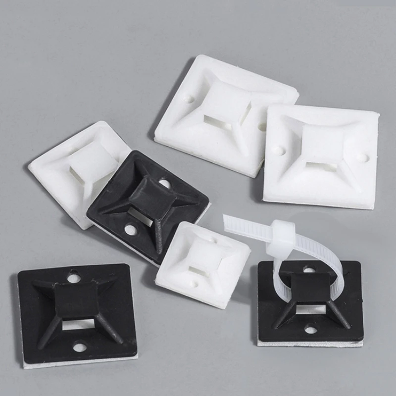Cable Tie Bases Mount Wire Removable Self Adhesive Wall Holder Car Fixing Seat Clamps Suction Positioning Sucker
