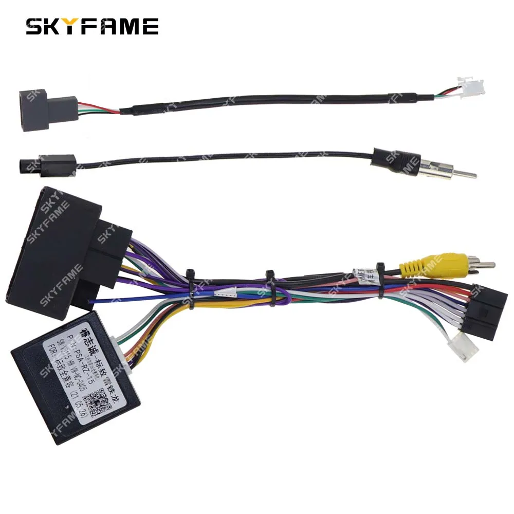 SKYFAME Car 16Pin Wiring Harness Adapter Canbus Box For Citroen Peugeot Series Berlingo C-triumph C-elysee C-qurtre