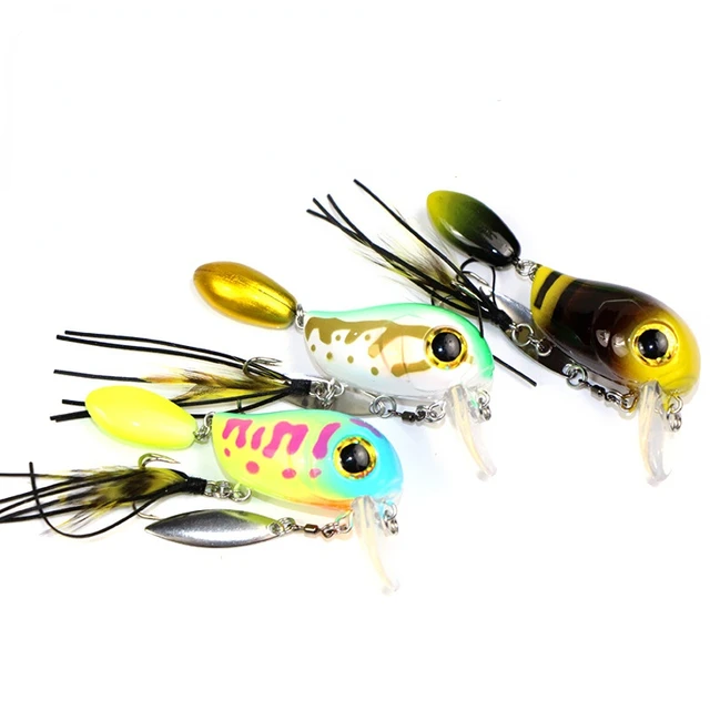 Artificial Hard Baits Crank Wobblers Tongue Plate Spinning Spoon with  Feather Rotates Trout Fish Bait Micro Fishing Lures - AliExpress