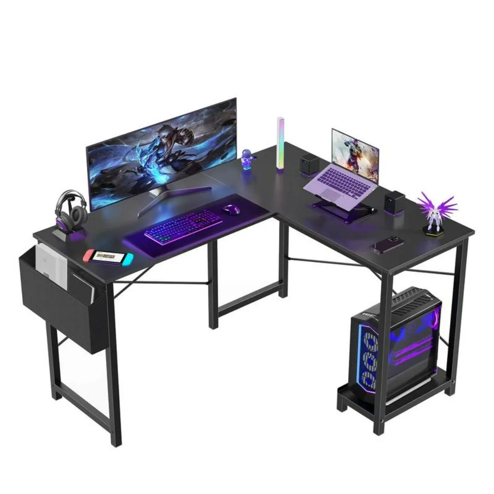 L Shaped Gaming and Computer Desk for Office and Family, Work Desk, 4 colors адресник my family colors косточка красный большой