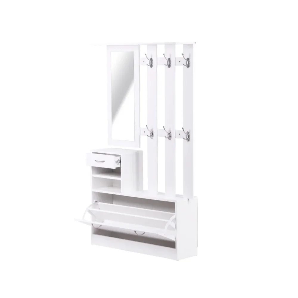 Combination Model Gate Cabinet with Shoe cabinet+Hang shelf+ Mirror 6