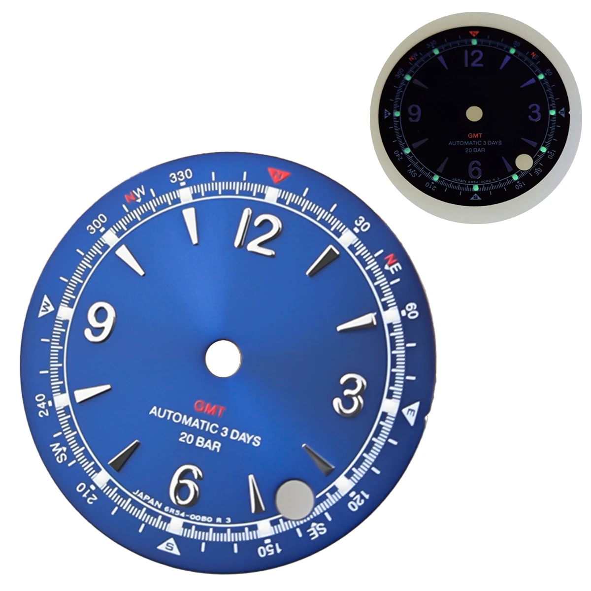 Green Lume Pilot Alpinist Dial - 28.5mm Case Mod Parts