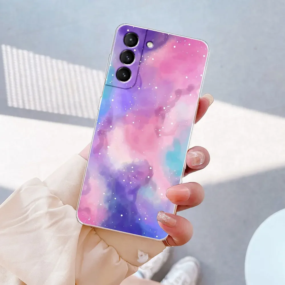 Clear Soft Silicone Phone Cover for Samsung Galaxy S21 Series