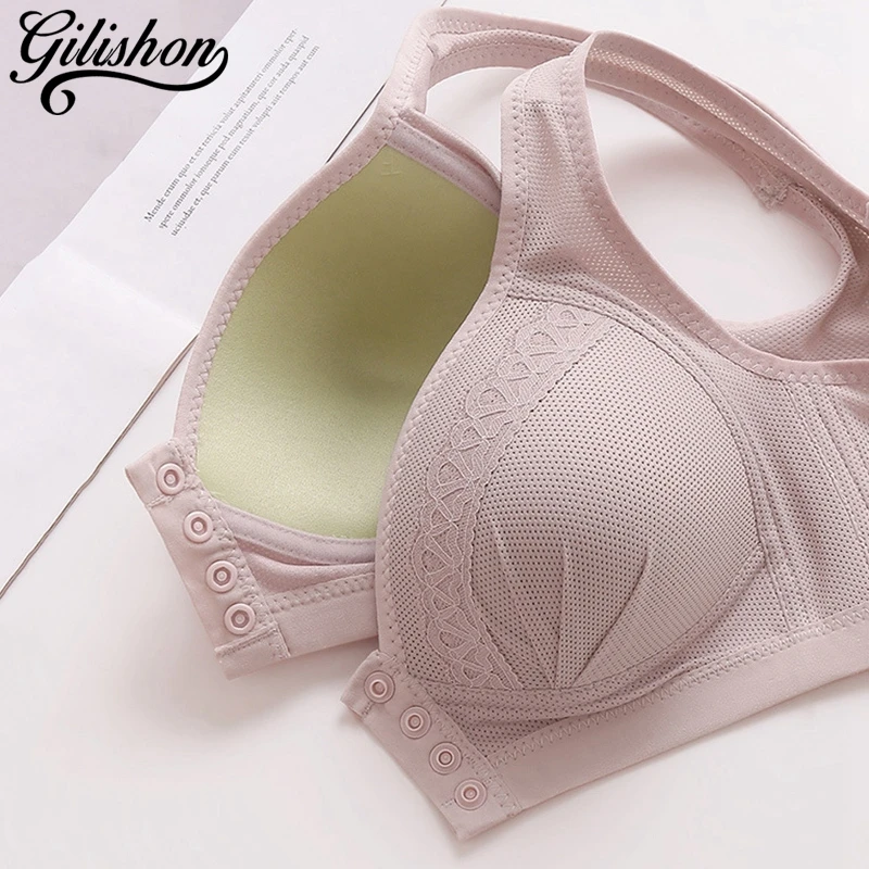 New Front Closure Bra Soft Cotton Lingerie Thin Section Women Underwear Comfortable No Steel Ring Brassiere Tank Top Bralette