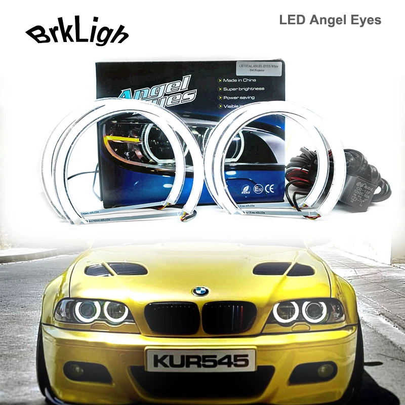 5050 SMD RGB LED ANGEL EYES KIT Bluetooth APP Fit for BMW 3 5 7 Series E38  E39 E46 Multi-color 131*146mm 131mm - AliExpress