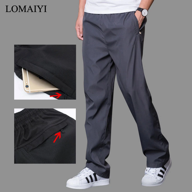 Pantalones clásicos informales para hombre, pantalón de chándal ancho, talla grande para primavera y verano, AM412|Pantalones informales| - AliExpress