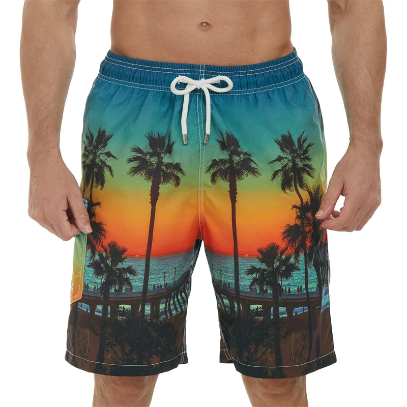Men Summer Board Shorts 3D Printed Beach Shorts Pants Swimsuit Woman 2023 New Swim Trunks Beach Volleyball Sport Gym Short Pants 2