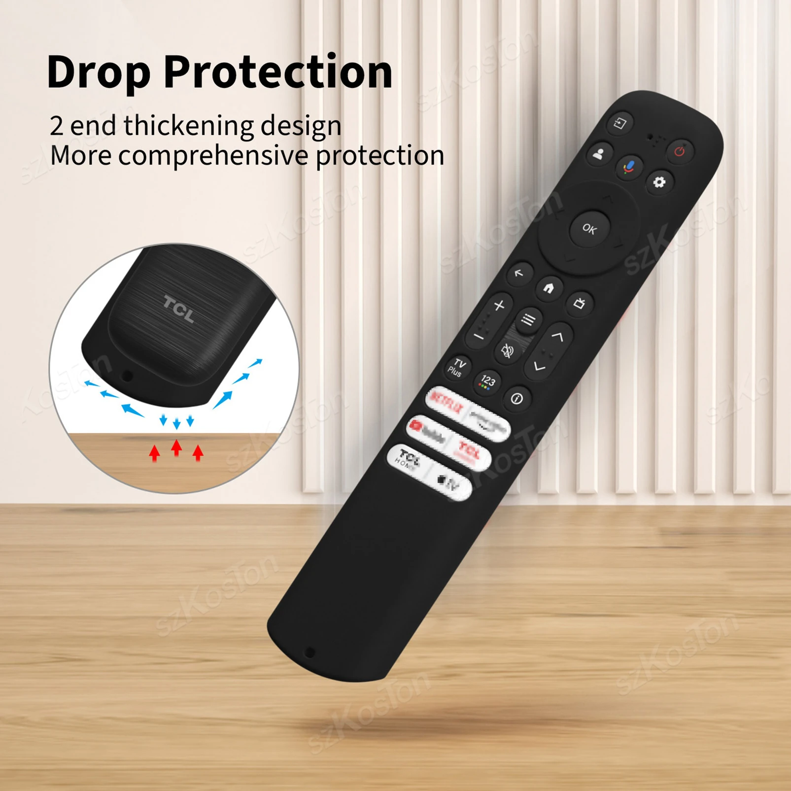 Silicone TV Remote Case for Smart TV TCL Control Protection Cover for RC813 RC923 FMB3/RC902V FMR1 FMR4 FMR5 Remote 3