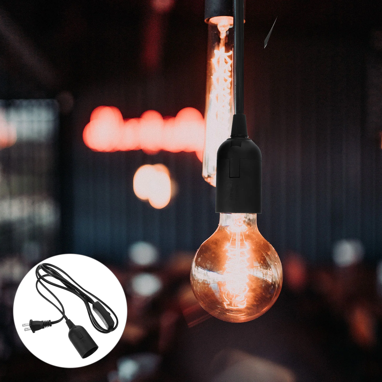 

Light Bulb Cord Plug In Hanging Light Socket Hanging Light Cord Pendant Light Cord (US Plug)