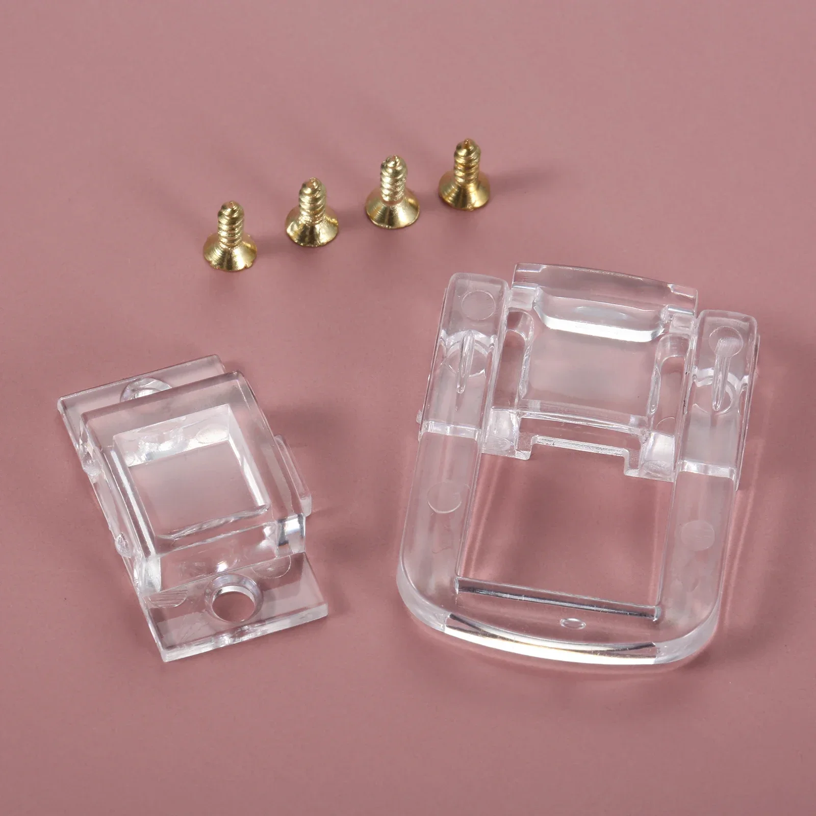 Door Lock Buckle 1pc Acrylic Hasp w/screws Clear Crystal Lock Buckle Mini Clasp Hasp Latches