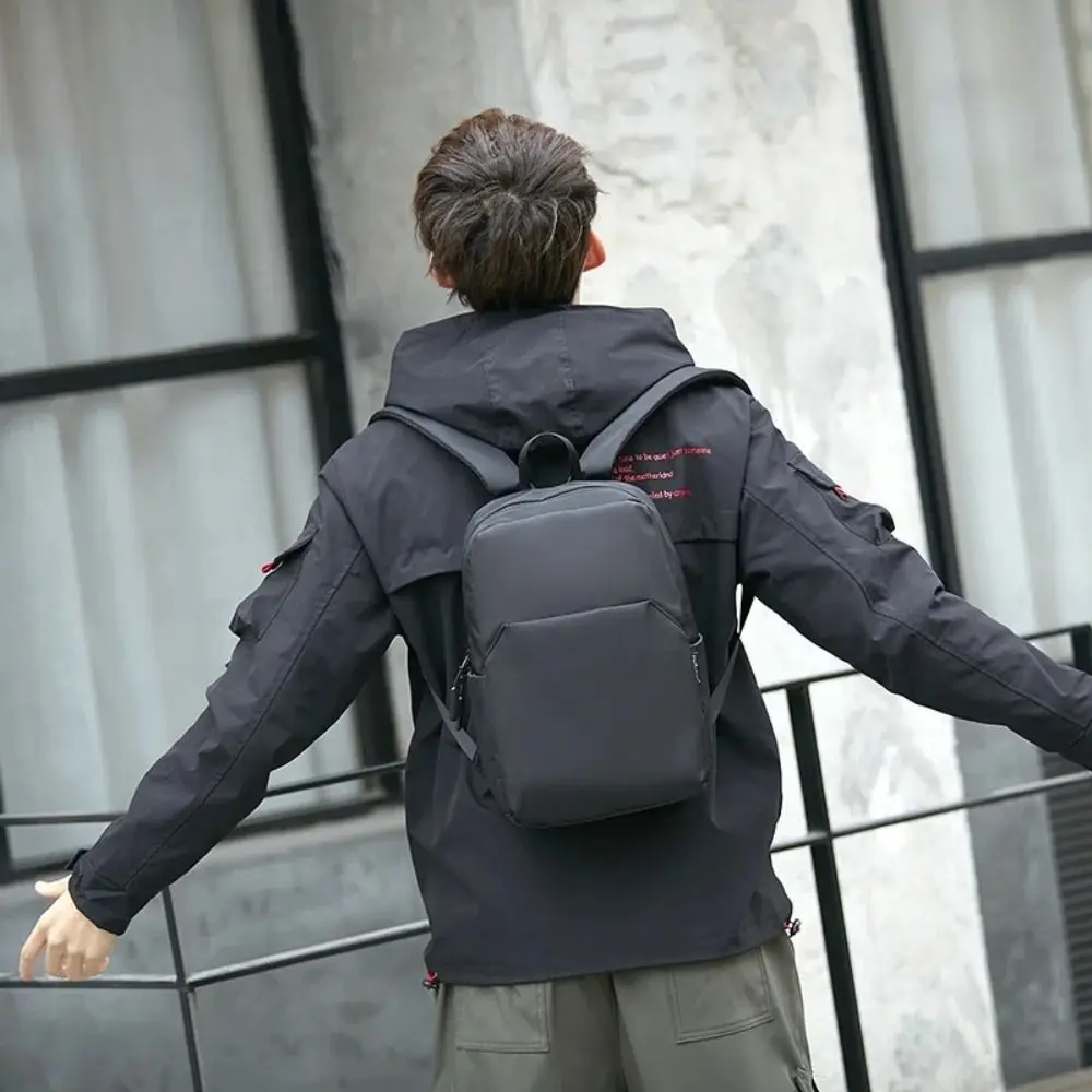 

Мини-рюкзак мужской из ткани Оксфорд, однотонный легкий дорожный ранец, водонепроницаемый износостойкий маленький портфель на плечо для школы