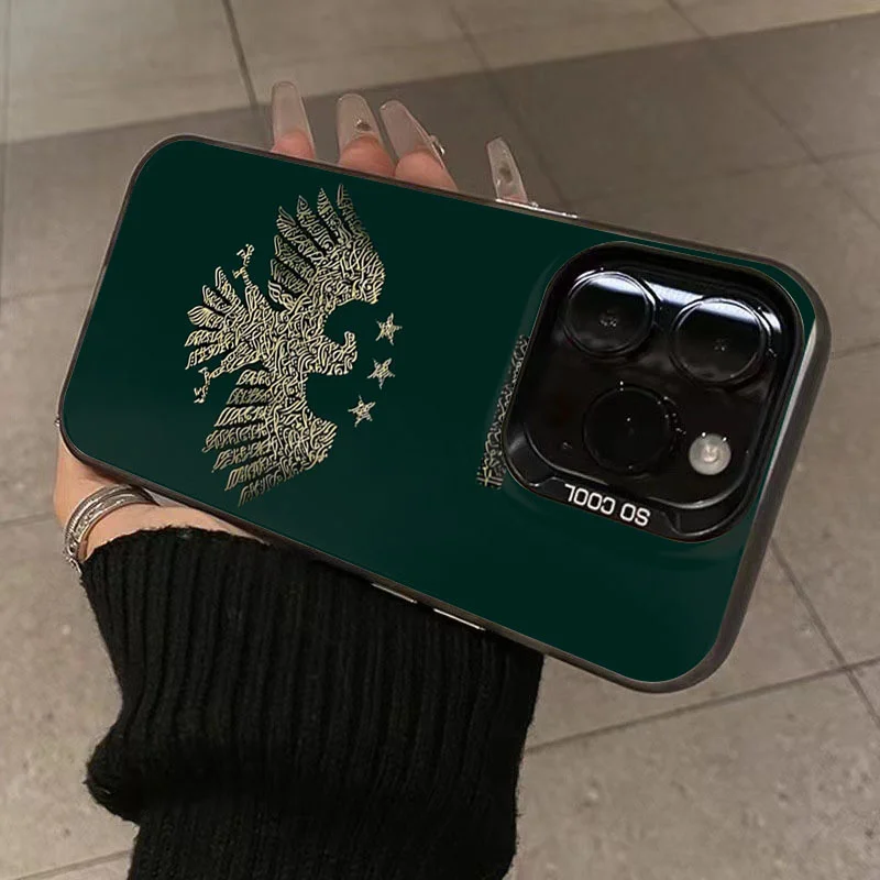 Syrian Golden Eagle Design Shockproof IMD Phone Case – Elegant & Durable Hard Cover