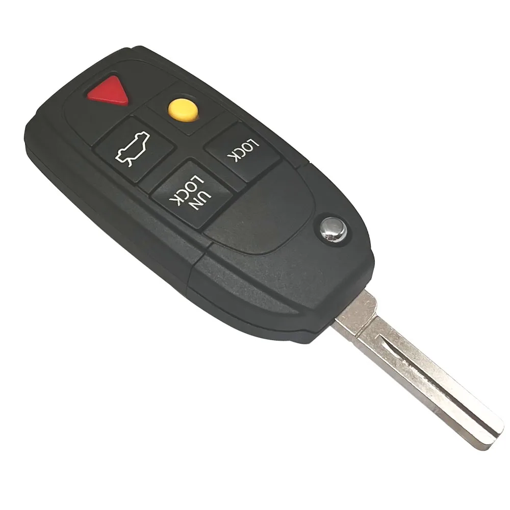 XNRKEY-Aftermarket-5-pulsanti-Flip-Key-per-Volvo-S80-S60-V70-XC70-XC90-2004-2015-Remote.jpg chiave di controllo remoto con chip per Volvo - XNRKEY Aftermarket 5 pulsanti Flip Key per Volvo S80 S60 V70 XC70 XC90 2004 2015 Remote