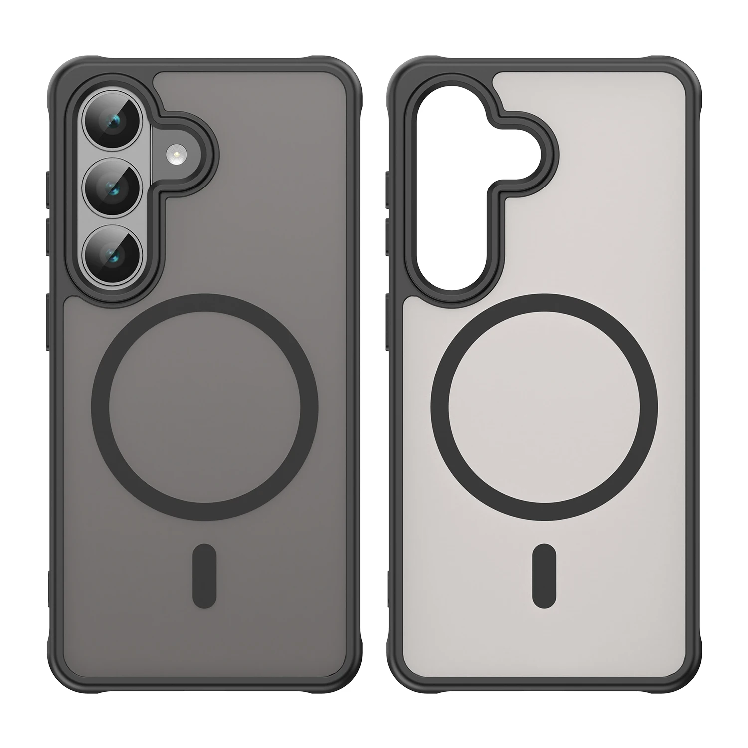 Luxury Frosted Translucent Magnetic Armor Phone Case Cover