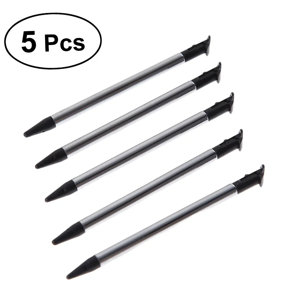 5Pcs 금속 하우징 스타일러스 펜 유연한 고무 팁 교체 가능 고정밀 터치 스크린 스타일러스 및 장치용