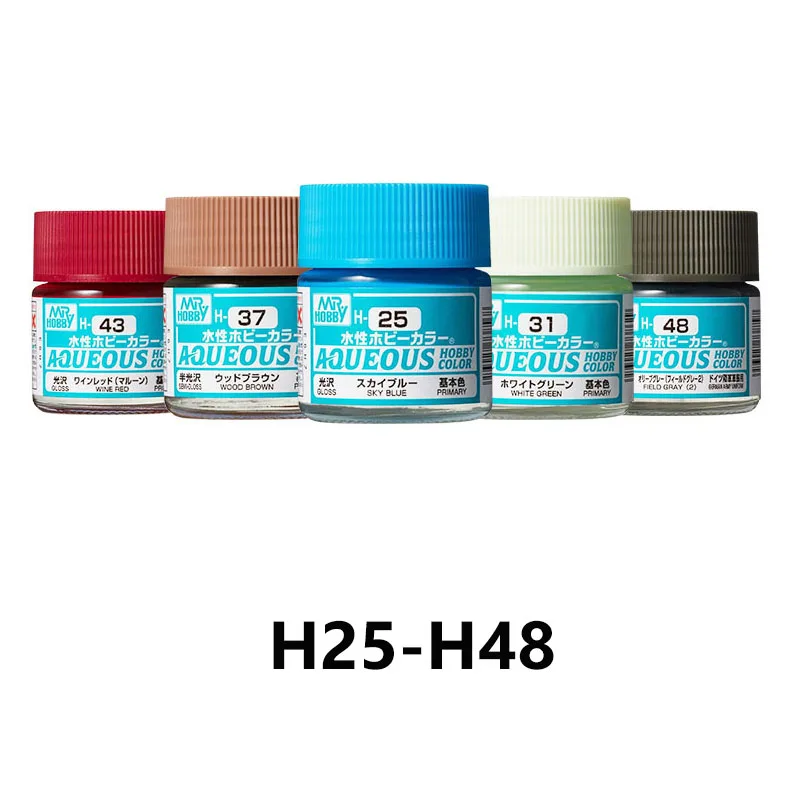 

10ml Mr Hobby H25-H48 Water-based Paint Draw Pigment DIY Doll Military Tank Ship Plane Model Handicraft Coloring Building Tool