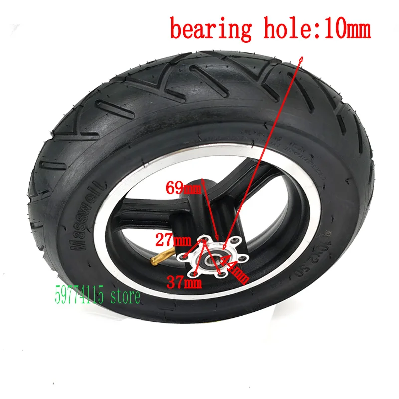 Electric Scooter Tire 10 Inch 10x2.50 Electric Scooter Wheels 10*2.50 Inner Outer Tyre Explosion-proof Tire Wheel Rim for SPEEDWAY Electric Scooter